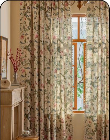 Floral Curtains with a Soft, Airy Feel