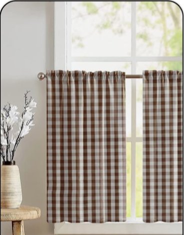 Gingham Checkered Curtains