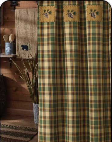 Plaid Shower Curtain for Classic Bathroom Style
