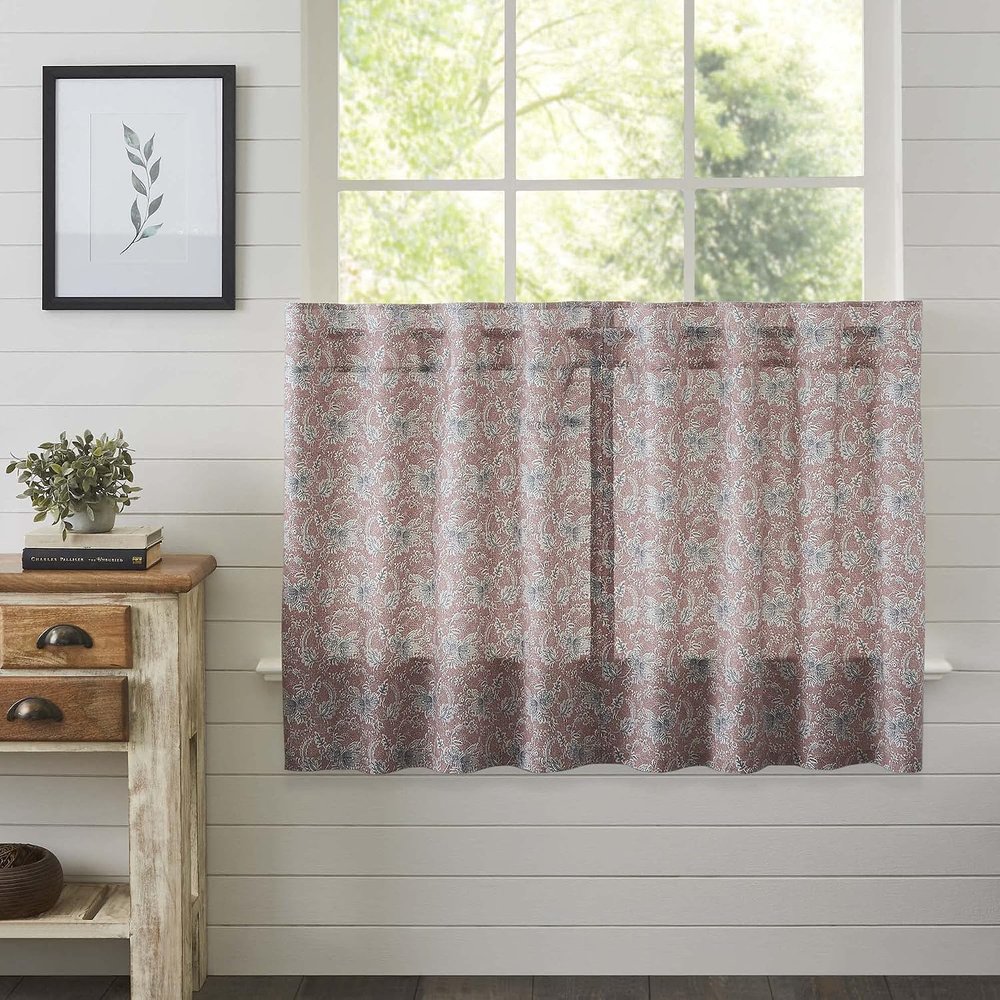 Vintage Floral Curtain Set with a Cottage-Inspired Print