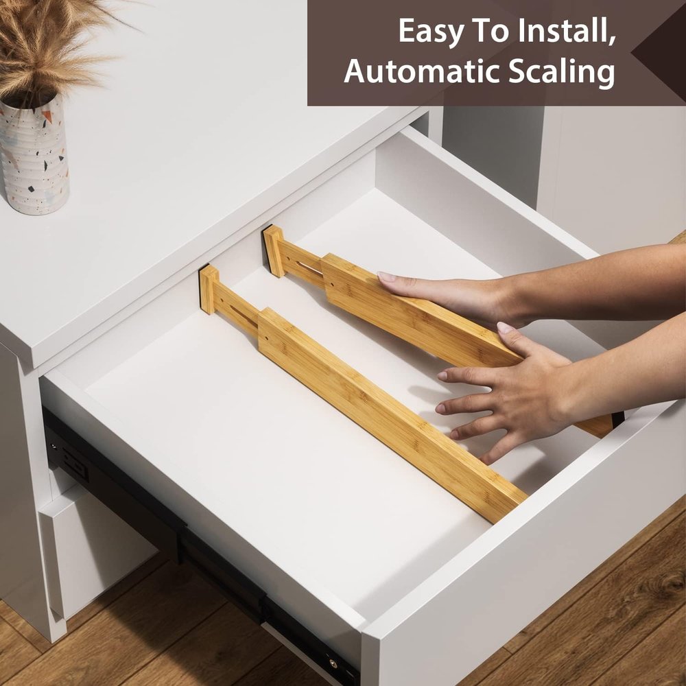 Adjustable Bamboo Drawer Dividers for Custom Organization