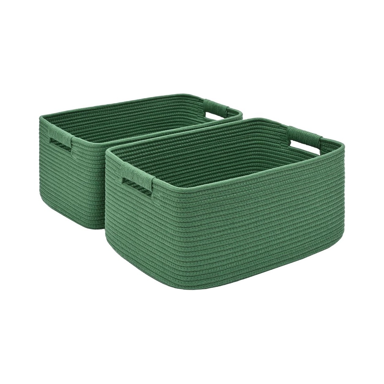 Woven Cotton Rope Storage Baskets